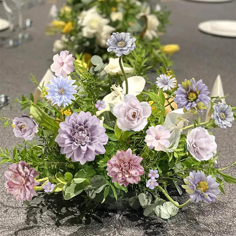 Fake Dahlia Flower Heads Artificial Wedding Decor Home Decor DIY Garland Party Gift Accessories 2