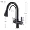 Matte Black Filtered Crane Kitchen Faucet Pull Out Spray Rotation Water Filter Tap Three Ways Sink 5