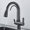 Matte Black Filtered Crane Kitchen Faucet Pull Out Spray Rotation Water Filter Tap Three Ways Sink 3