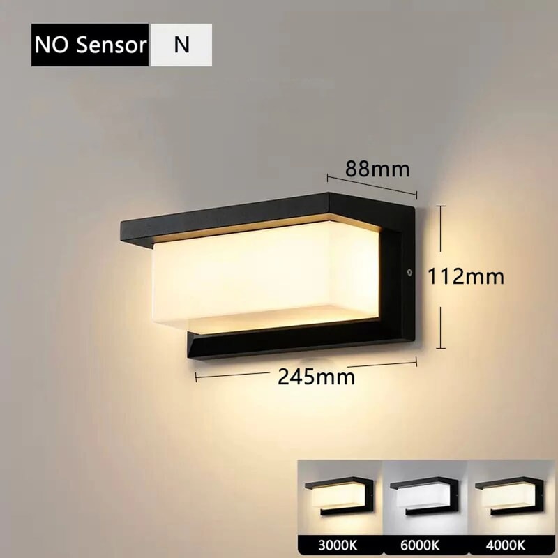 Waterproof IP65 Motion Sensor LED Outdoor Wall Light Porch Balcony Garden Lamp Outdoor Lighting 3