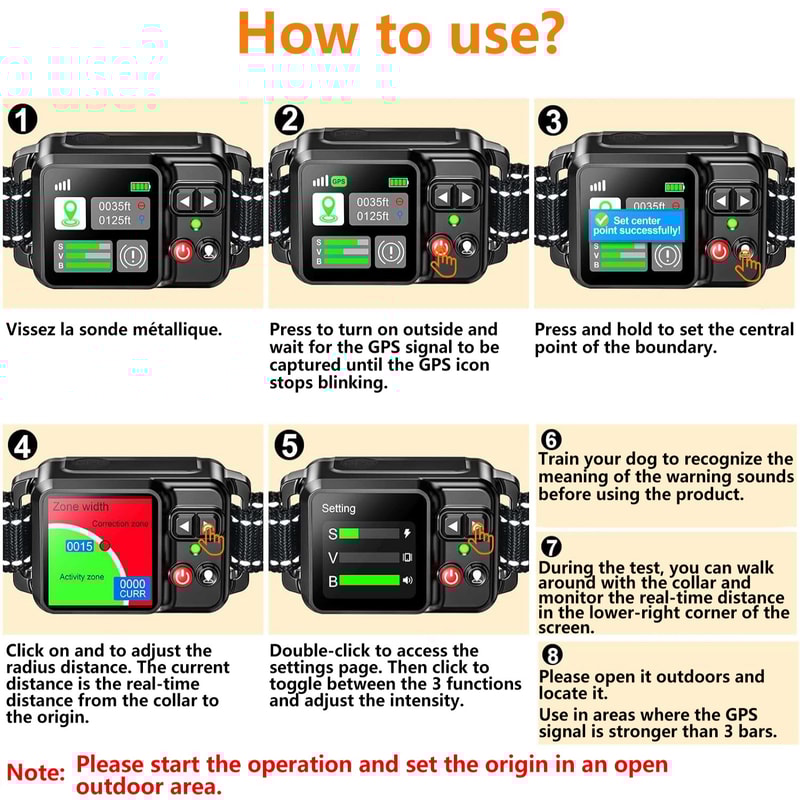 GPS Wireless Dog Fencing System Electric Pet Containment With Satellite Technology 4