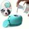 Silicone Soft Rubber Pet Grooming Brush With Shampoo Dispenser And Detangling Function For Dogs And 0