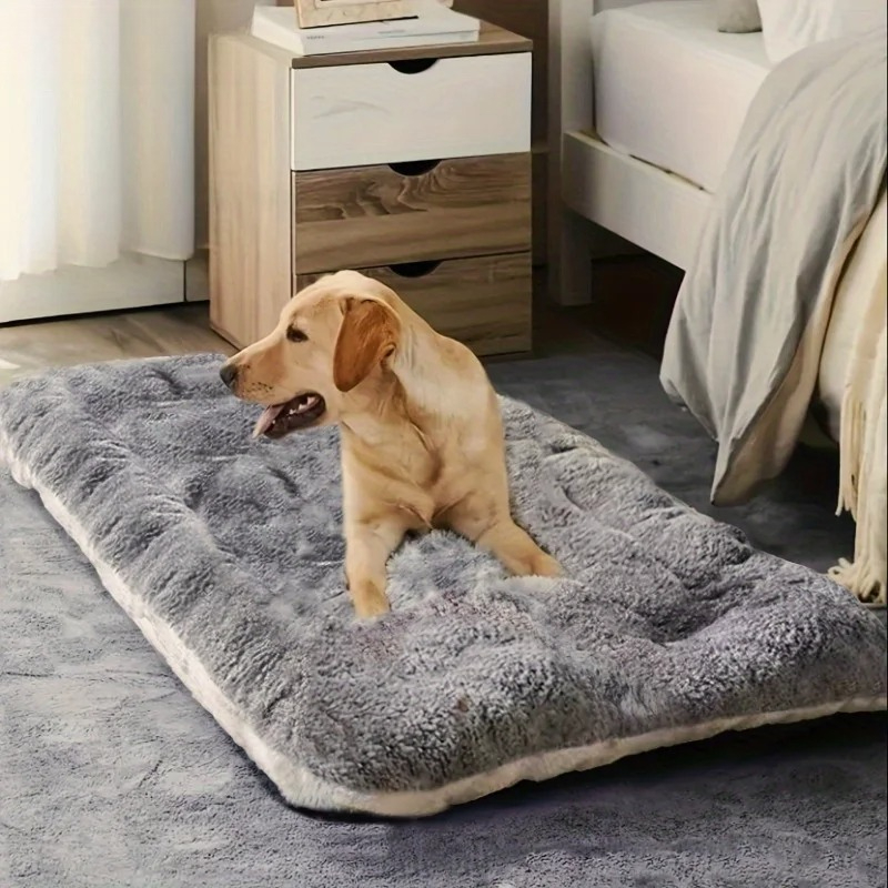Large Plush Dog Bed Sofa Thickened Super Soft Polyester Mat For Small Medium And Large Dogs 1