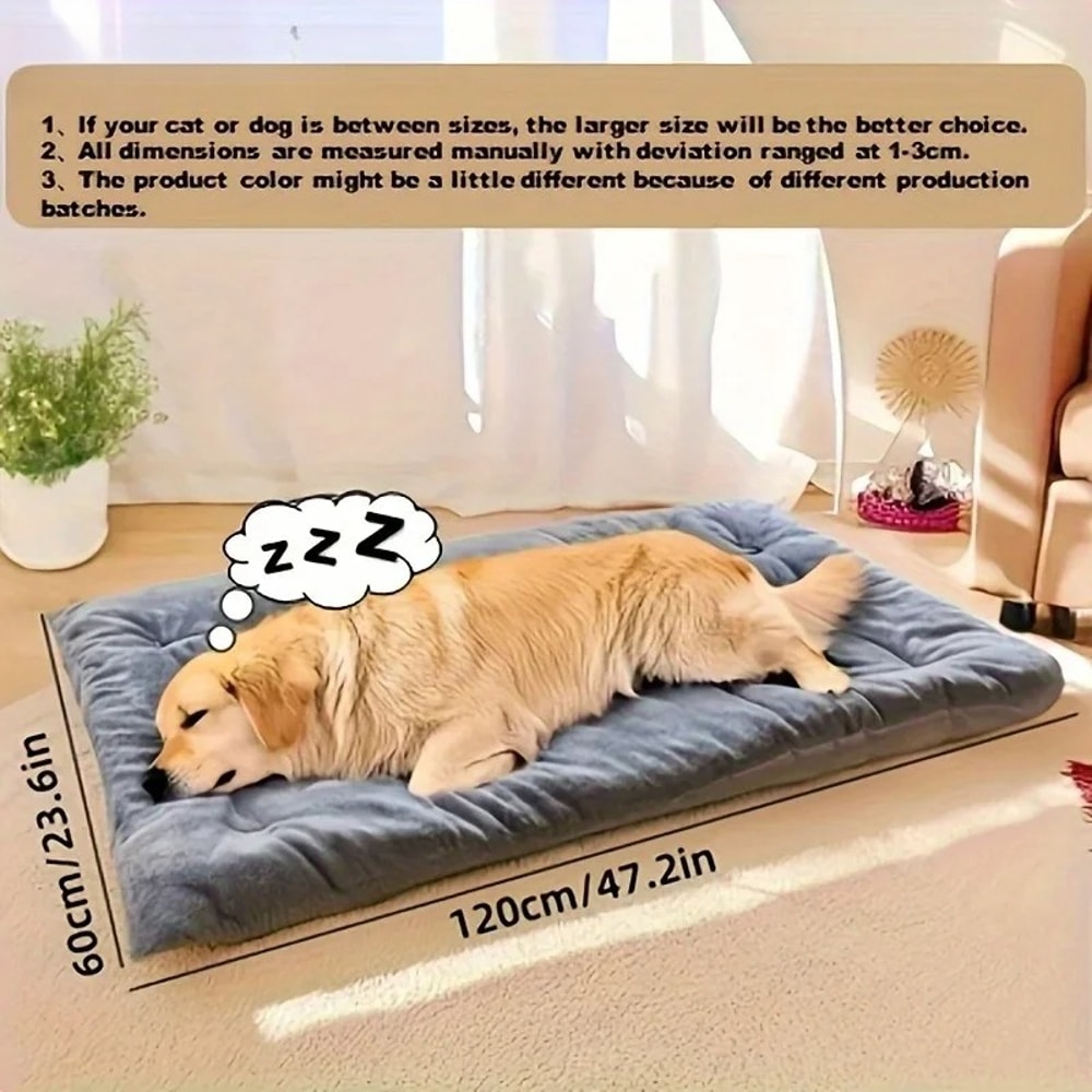 Large Plush Dog Bed Sofa Thickened Super Soft Polyester Mat For Small Medium And Large Dogs 3