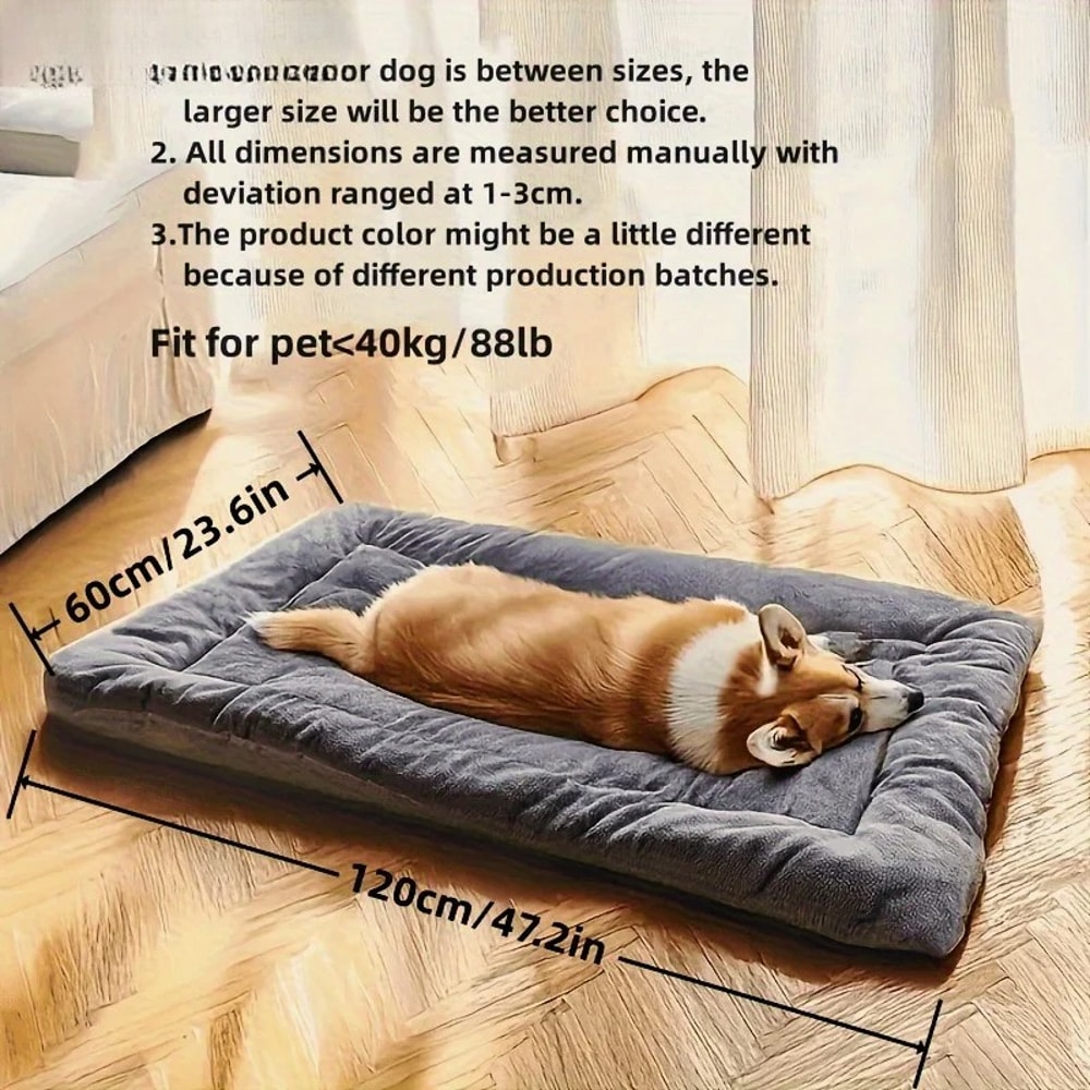 Large Plush Dog Bed Sofa Thickened Super Soft Polyester Mat For Small Medium And Large Dogs 4