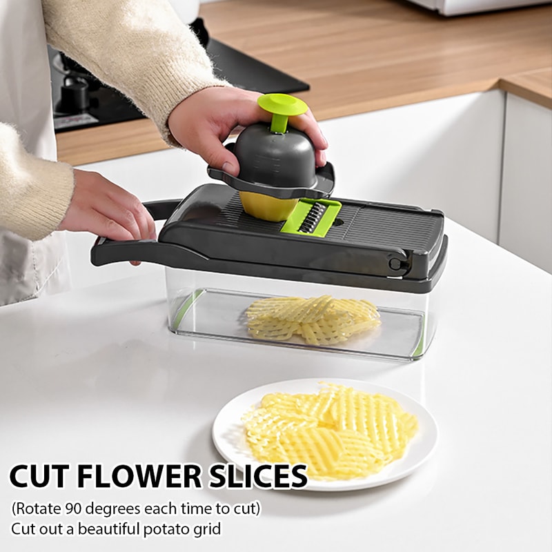 Multifunctional Vegetable Chopper & Slicer All in One Kitchen Tool for Grating, Peeling, and More