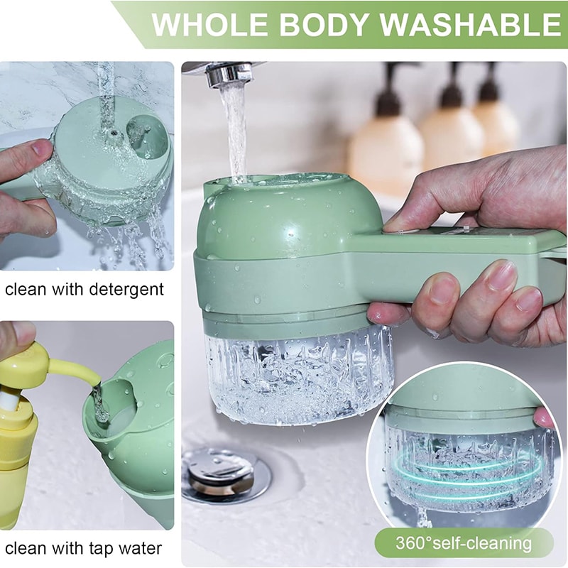 Portable Wireless Electric Vegetable Cutter Food Processor Rechargeable Chopper For Meat Garlic An 2