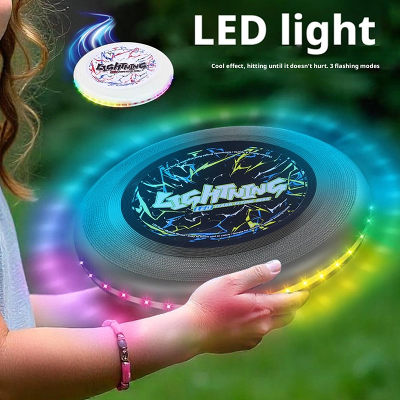 Glowing Hand Thrown Frisbee Interactive Night Light Toy For Kids And Parents Outdoor Lawn Game 1