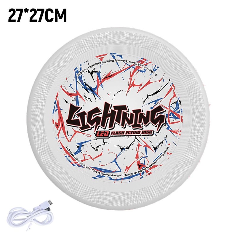 Glowing Hand Thrown Frisbee Interactive Night Light Toy For Kids And Parents Outdoor Lawn Game 7