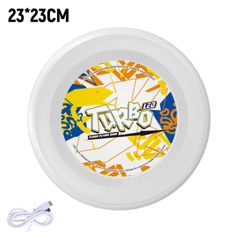 Glowing Hand Thrown Frisbee Interactive Night Light Toy For Kids And Parents Outdoor Lawn Game 6