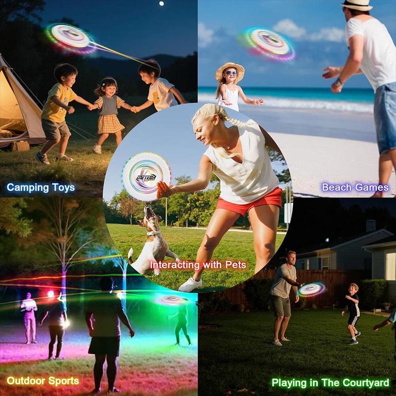 Light Up Outdoor Frisbee Interactive Sports Toy For Kids And Pets 2