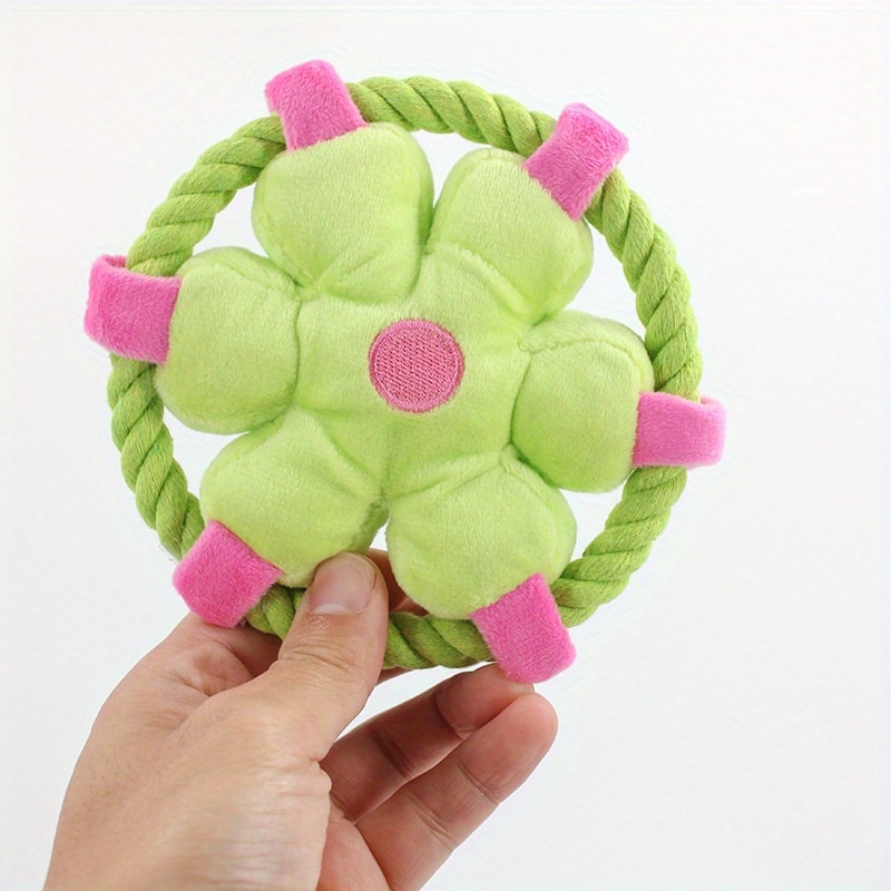 Durable Frisbee Toy For Dogs Bite Resistant Dog Chew Toy For Teeth Cleaning And Interactive Play 2