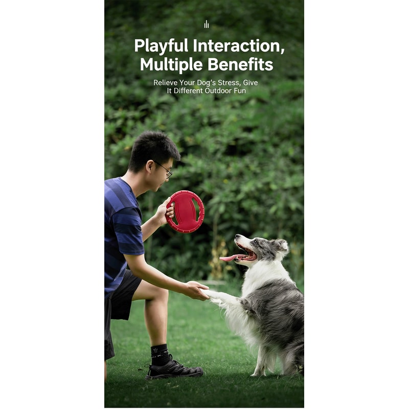 Steering Wheel Dog Frisbee Floating Fetch Toy For Interactive Training 3