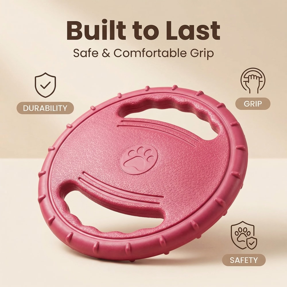 Flying Disc Dog Training Toy Interactive Outdoor Chew Toy For Puppies And Dogs Floating Water Toy 2