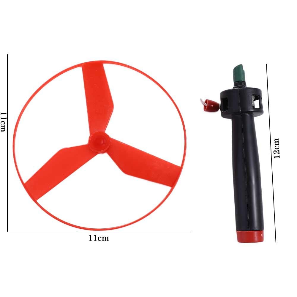 Pull String Flying Helicopter Toy for Kids Colorful Outdoor Fun Flying Disc Propeller Spin Top