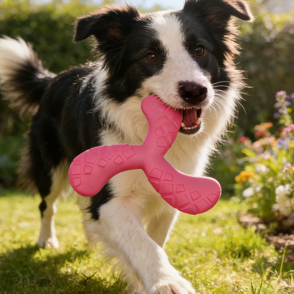 Dog Boomerang Frisbee Floating Fetch Toy For Active Dogs 1