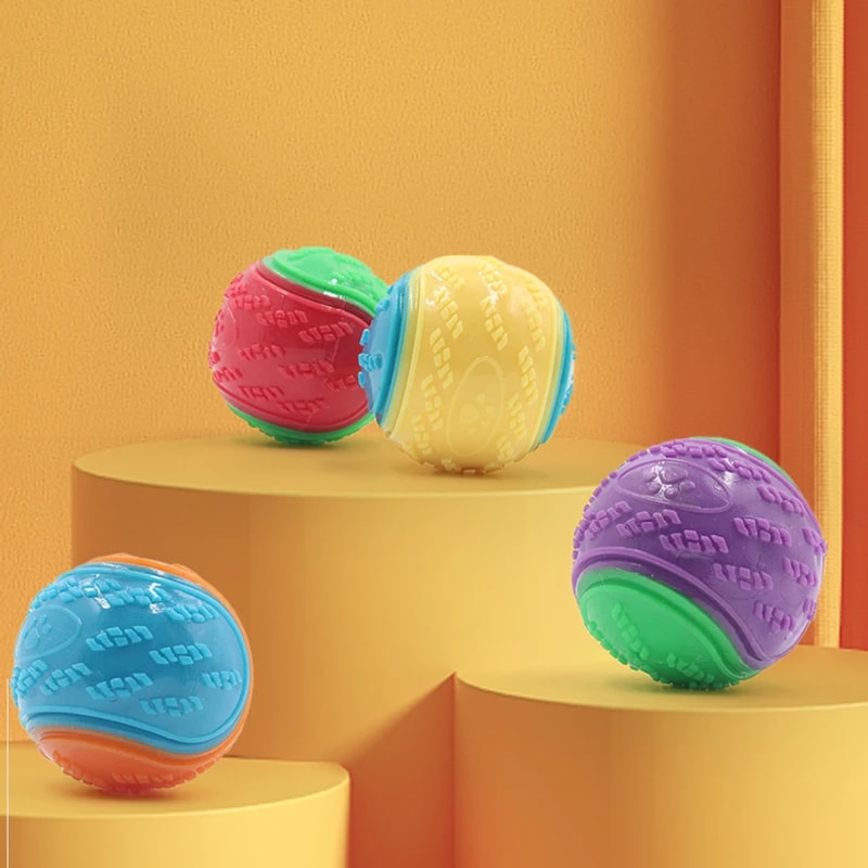 Squeaky TPR Dog Chew Ball For Teeth Cleaning And Interactive Play 1