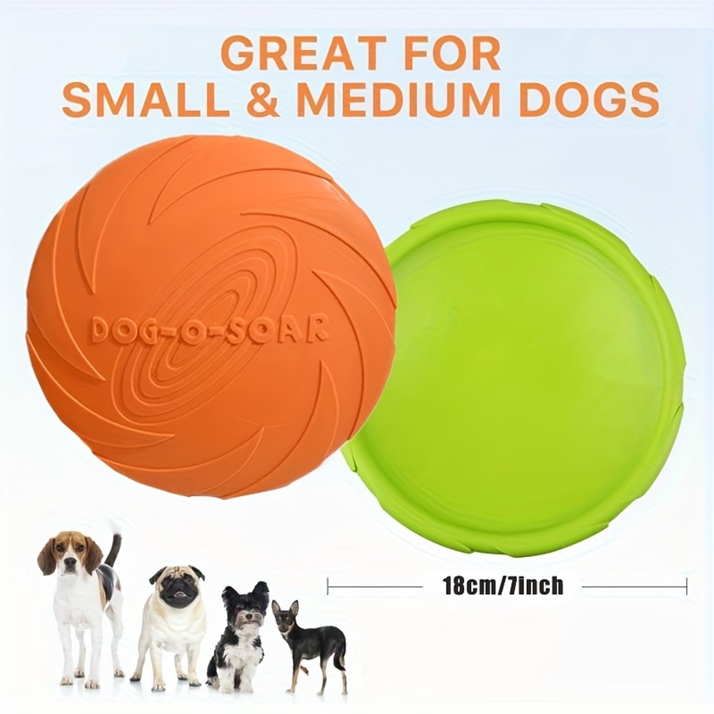 Active Fetch Rubber Dog Frisbee Toy for Medium and Large Dogs