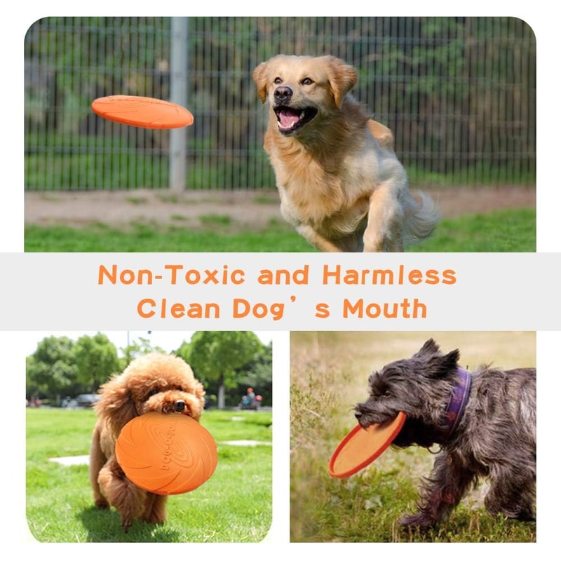 Active Fetch Rubber Dog Frisbee Toy for Medium and Large Dogs