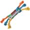 Rainbow Twist Dog Chew Toy with Squeaker and Rope Dental Design
