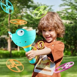 jump & catch flying saucer launcher toy for kids outdoor backyard play