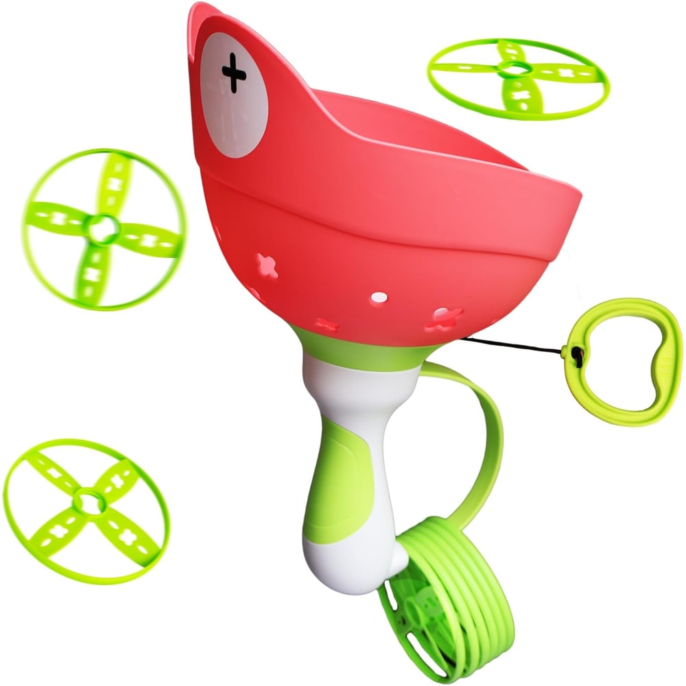 Jump & Catch Flying Saucer Launcher Toy for Kids Outdoor Backyard Play