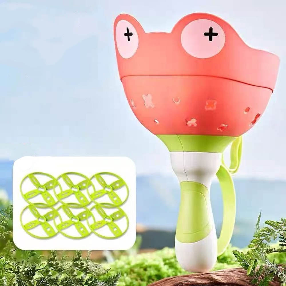 Jump & Catch Flying Saucer Launcher Toy for Kids Outdoor Backyard Play