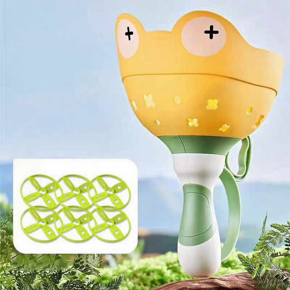 Jump & Catch Flying Saucer Launcher Toy for Kids Outdoor Backyard Play