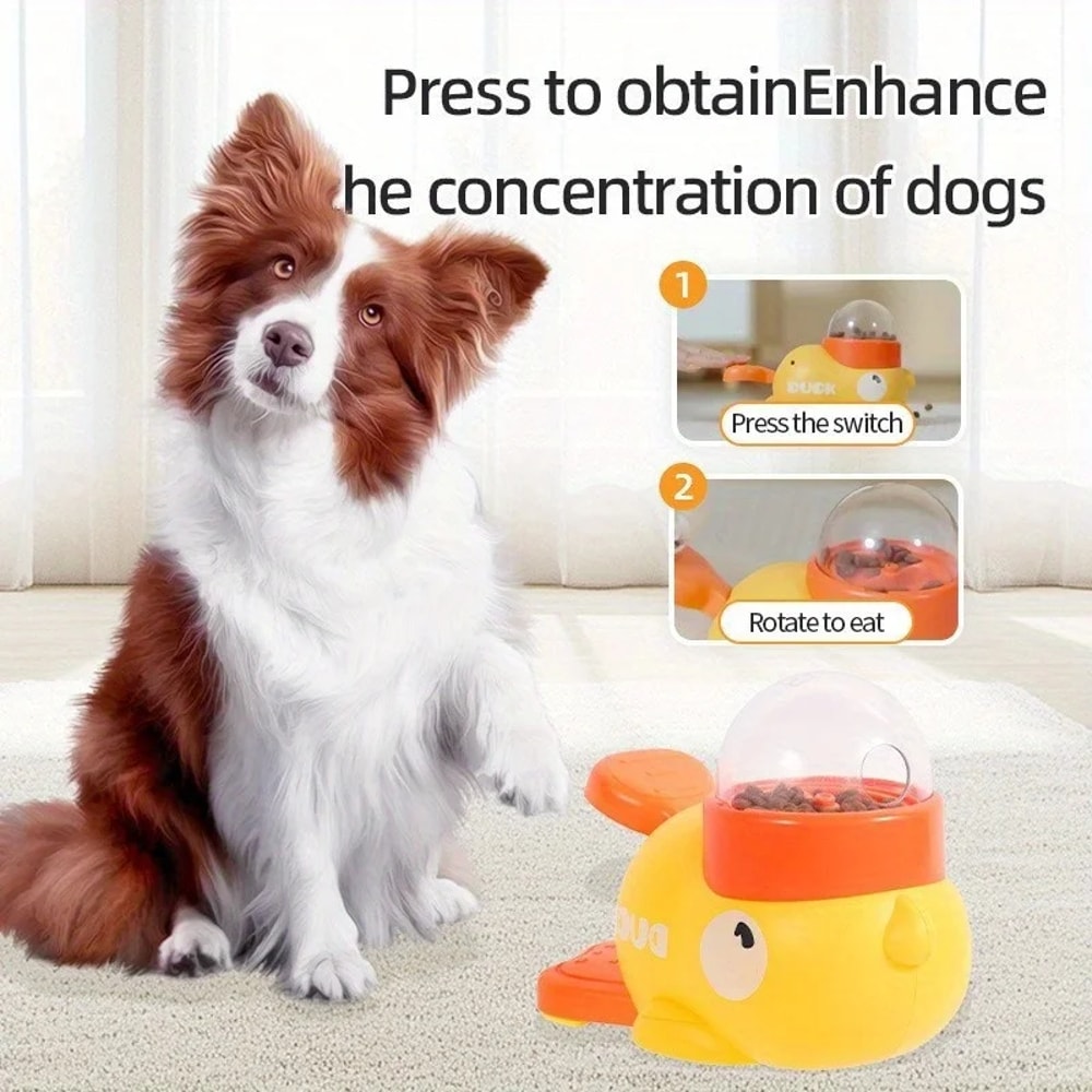 Duck Dog Puzzle Feeder Interactive Treat Dispenser Slow Feeder Toy