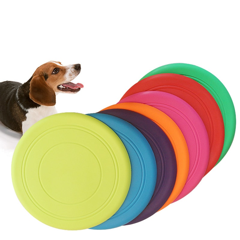 Soft Silicone Dog Flying Disc Interactive Fetch Toy For Training And Play 0