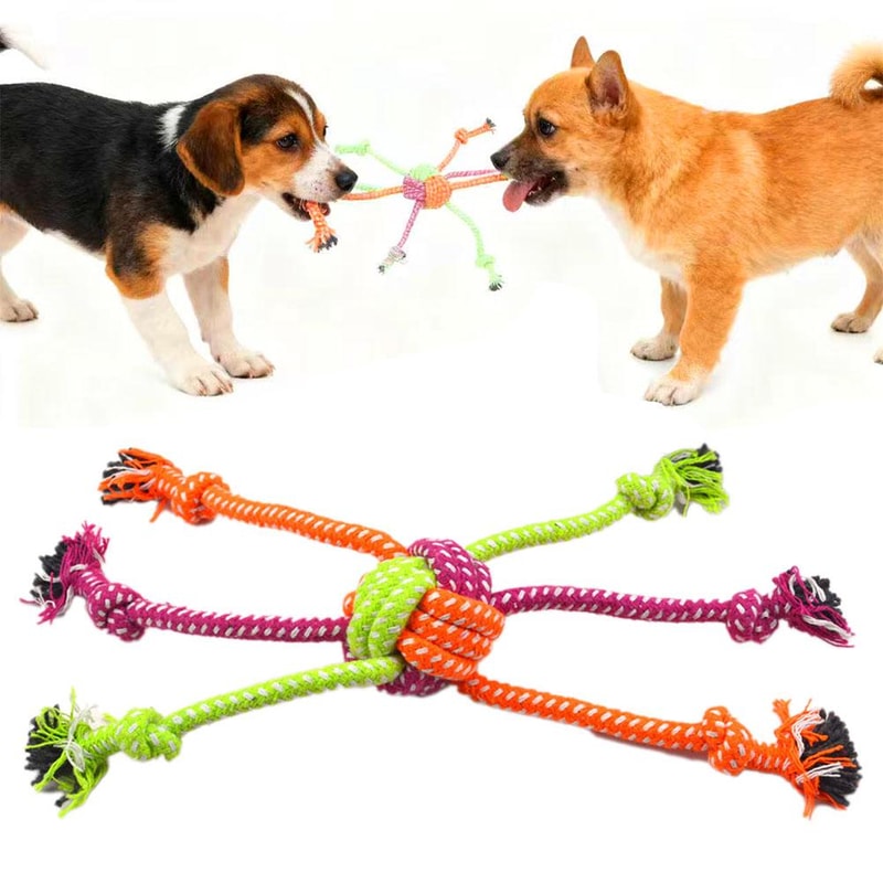Interactive Dog Rope Toy for Chewers Durable Tug and Chew Toy