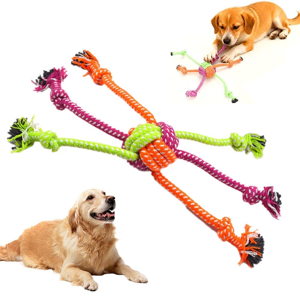 Interactive Dog Rope Toy for Chewers Durable Tug and Chew Toy