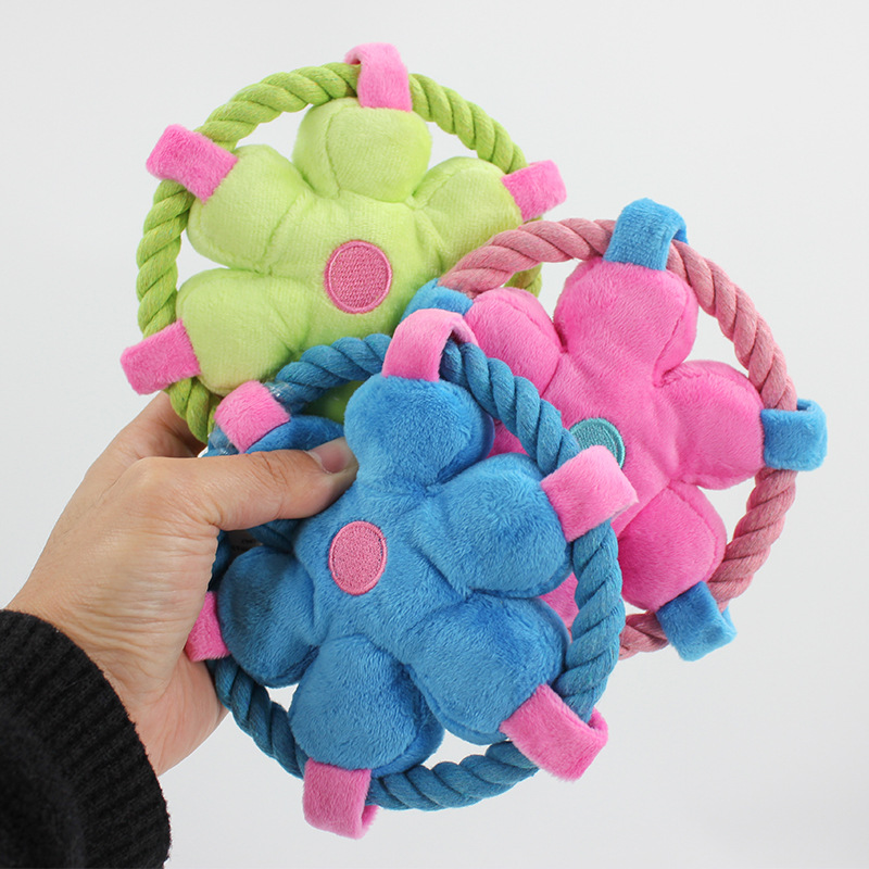 Durable Dog Rope Toy For Fetch Tug And Teeth Cleaning 3