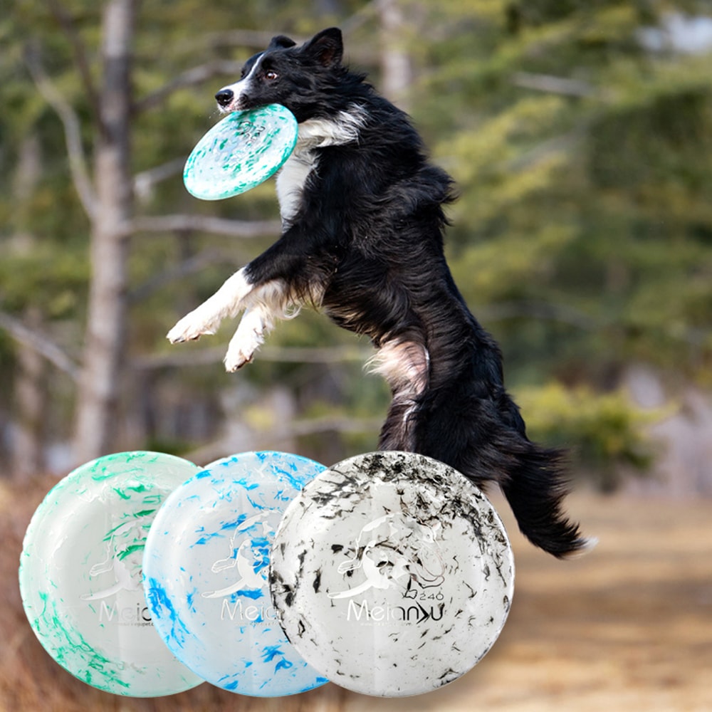 Soft Silicone Dog Flying Disc Interactive Fetch Training Toy 0