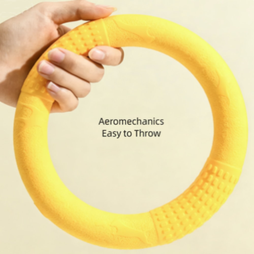Floating Dog Ring Toy for Fetch and Tug Bite Resistant TPR Training Ring