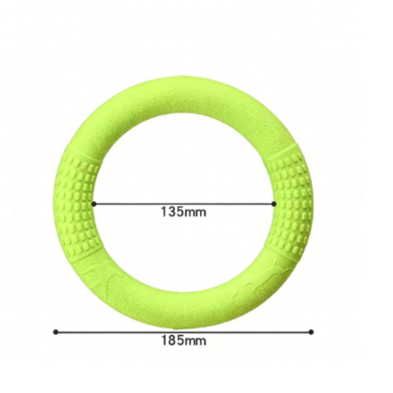 Floating Dog Ring Toy for Fetch and Tug Bite Resistant TPR Training Ring