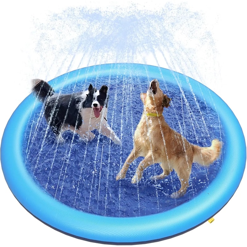 Paw Chill Dog Splash Pad For Large Dogs Non Slip Dog Sprinkler Pool 6