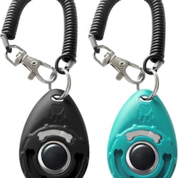 dog training clicker with wrist strap for fast positive reinforcement