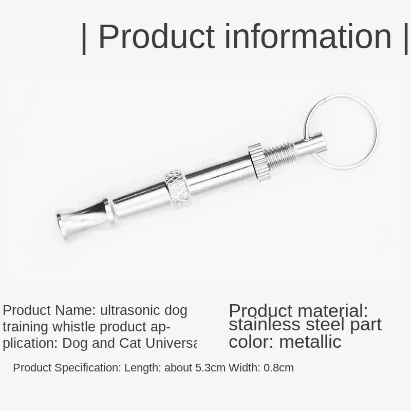 Adjustable Stainless Steel Dog Training Whistle For Bark Control Recall 2