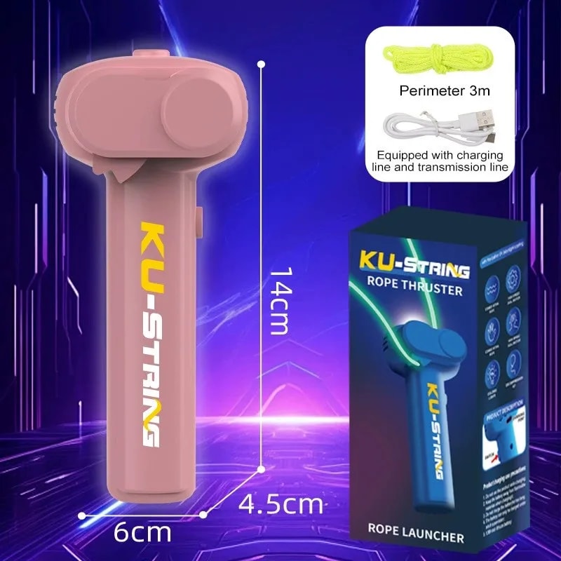 Glow Rope Launcher Toy Adjustable Speed String Shooter For Kids And Adults 8