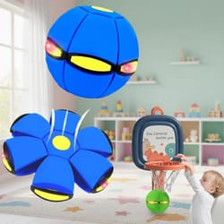 magic flying saucer ball transforming disc ball for kids and pets