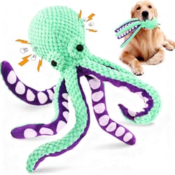 octopus squeaky dog toy plush companion for small, medium and large dogs