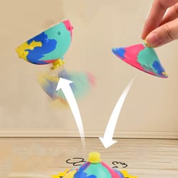 camouflage bounce spin toy for kids outdoor play