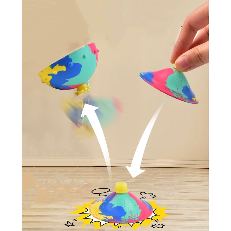 Camouflage Bounce Spin Toy For Kids Outdoor Play 0