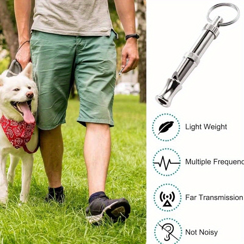 Quiet Recall Adjustable Dog Training Whistle With Keychain For Bark Control Recall 3