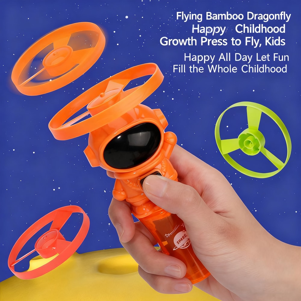 Flying Saucer Launcher Flying Disc Toy For Kids Outdoor Play 2