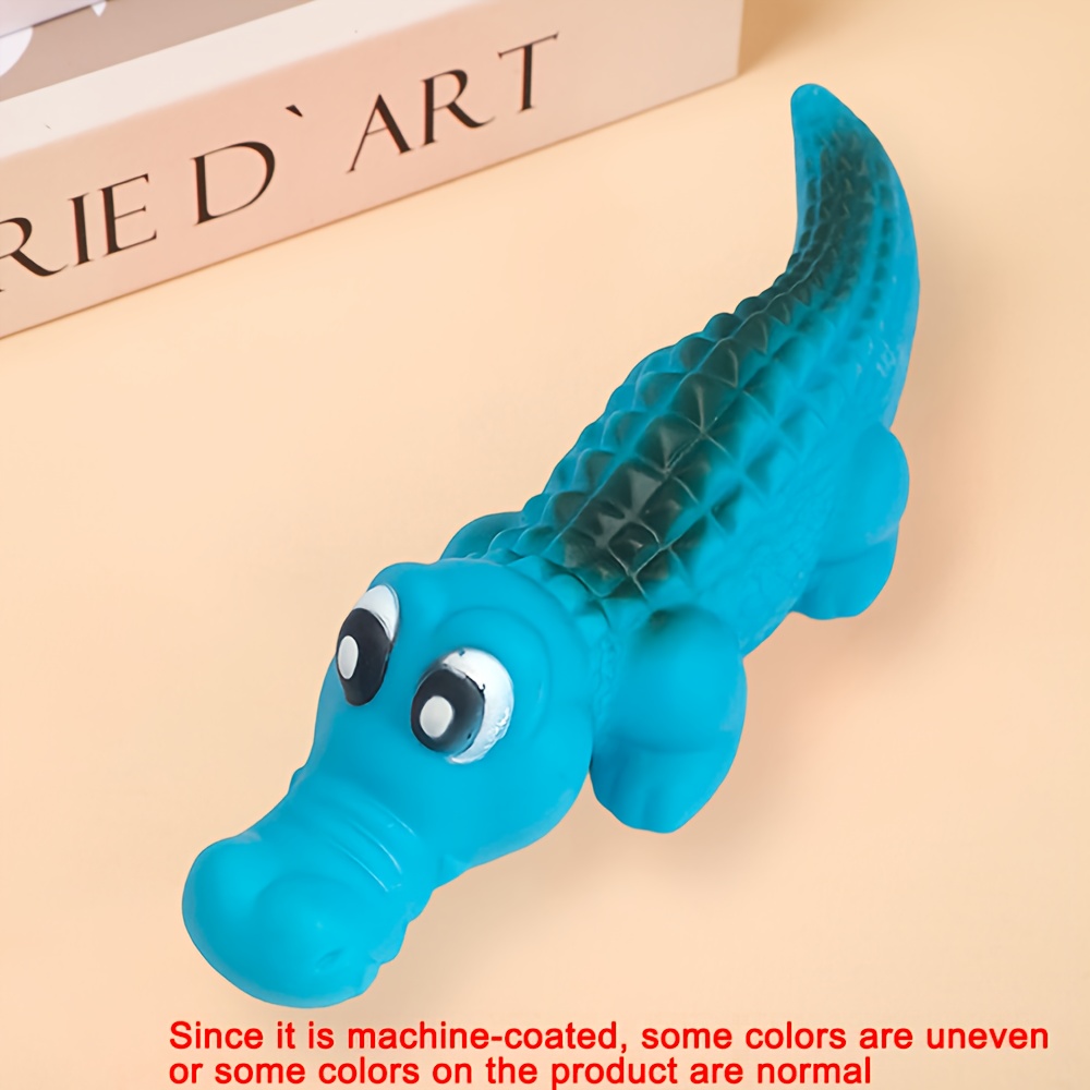 Crocodile Squeaky Dog Toy Durable Latex Chew Toy For Interactive Play 6