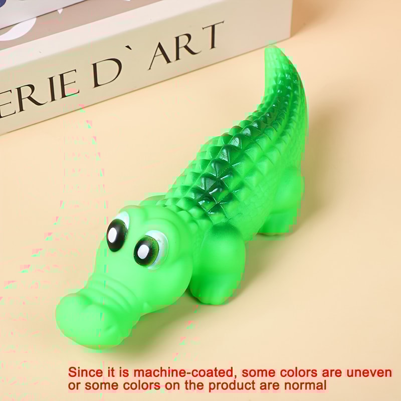 Crocodile Squeaky Dog Toy Durable Latex Chew Toy For Interactive Play 7
