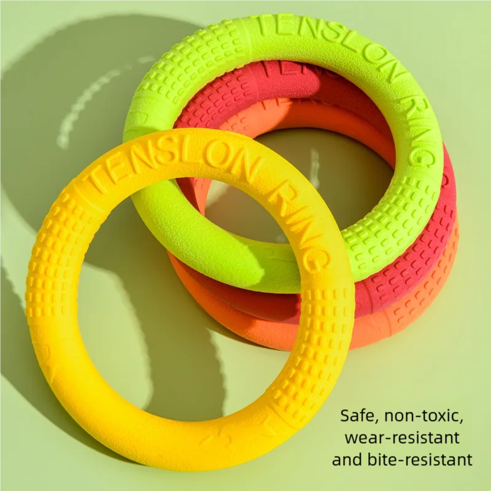 Dog Flying Disc Training Ring Interactive Fetch Toy 1