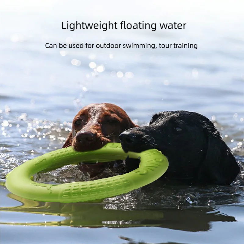 Dog Flying Disc Training Ring Interactive Fetch Toy 2